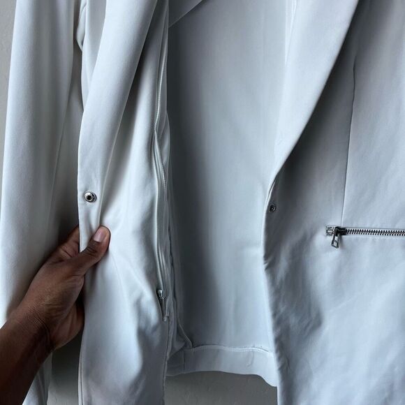 Veronica Beard Scuba Iconic‎ Blazer Schoolboy Dickey Blazer Jacket White Size 8 - Picture 7 of 13